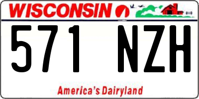 WI license plate 571NZH