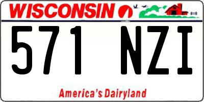 WI license plate 571NZI
