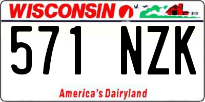 WI license plate 571NZK