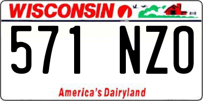 WI license plate 571NZO