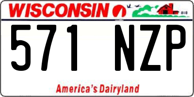 WI license plate 571NZP