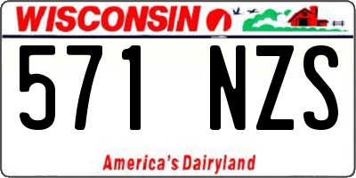 WI license plate 571NZS