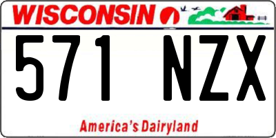 WI license plate 571NZX