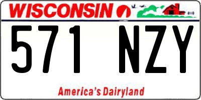 WI license plate 571NZY