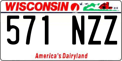WI license plate 571NZZ