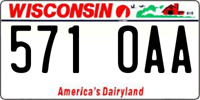 WI license plate 571OAA