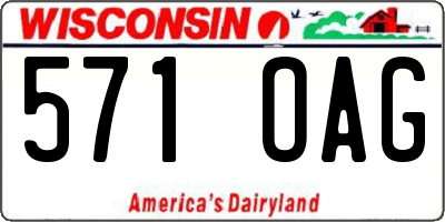 WI license plate 571OAG