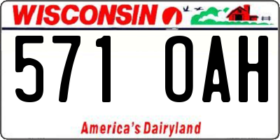 WI license plate 571OAH