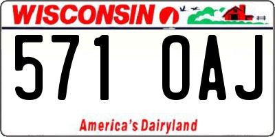 WI license plate 571OAJ