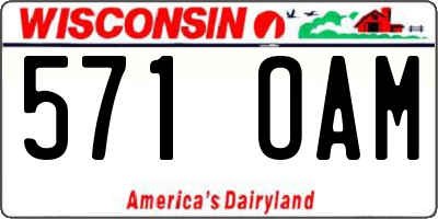 WI license plate 571OAM
