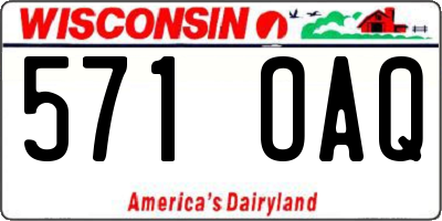 WI license plate 571OAQ