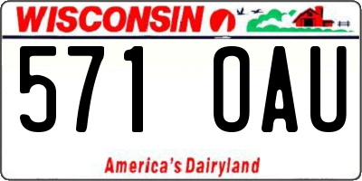 WI license plate 571OAU