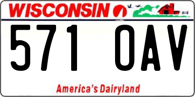 WI license plate 571OAV