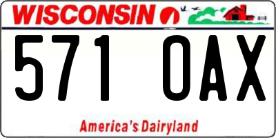 WI license plate 571OAX
