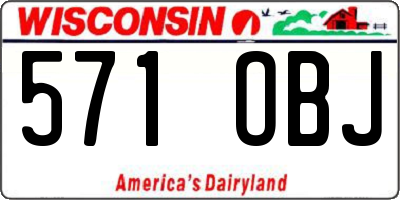 WI license plate 571OBJ
