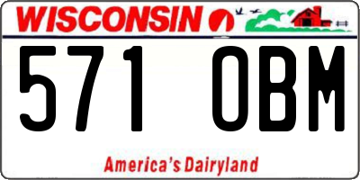 WI license plate 571OBM