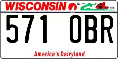 WI license plate 571OBR