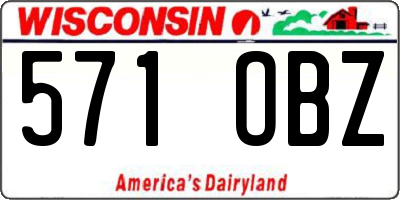 WI license plate 571OBZ