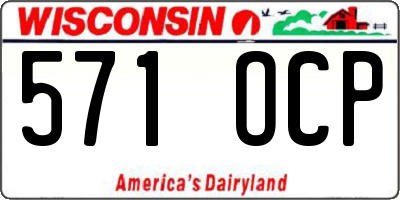 WI license plate 571OCP