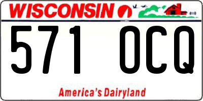 WI license plate 571OCQ