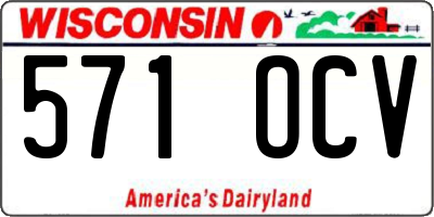 WI license plate 571OCV