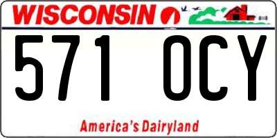 WI license plate 571OCY