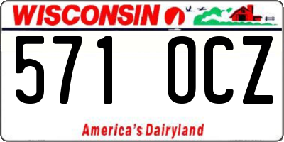 WI license plate 571OCZ