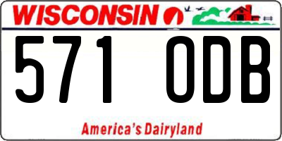 WI license plate 571ODB