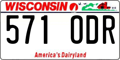 WI license plate 571ODR