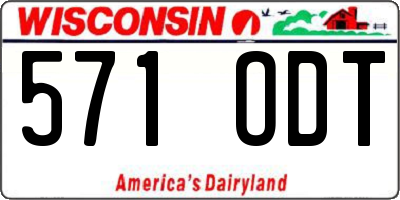 WI license plate 571ODT