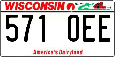 WI license plate 571OEE