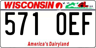 WI license plate 571OEF