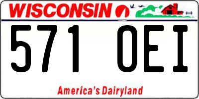WI license plate 571OEI