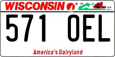WI license plate 571OEL