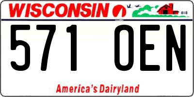 WI license plate 571OEN