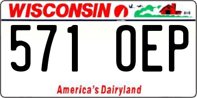 WI license plate 571OEP