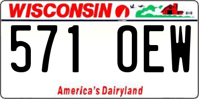 WI license plate 571OEW