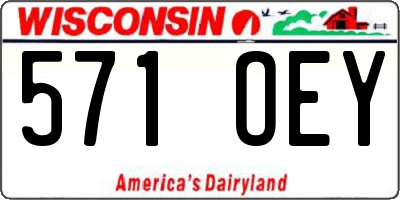WI license plate 571OEY