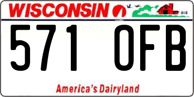 WI license plate 571OFB