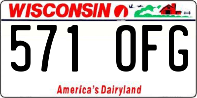 WI license plate 571OFG