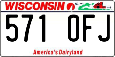 WI license plate 571OFJ