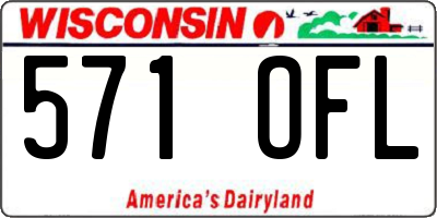 WI license plate 571OFL