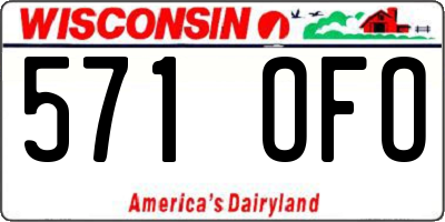 WI license plate 571OFO