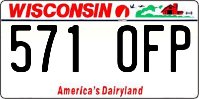 WI license plate 571OFP