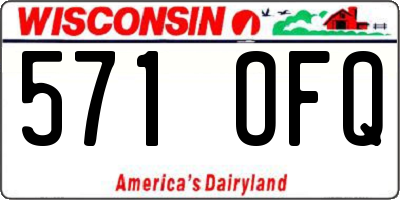 WI license plate 571OFQ