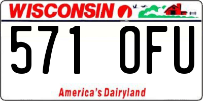 WI license plate 571OFU