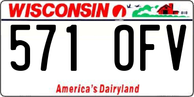 WI license plate 571OFV