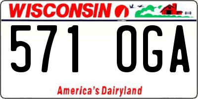 WI license plate 571OGA