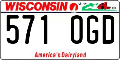 WI license plate 571OGD