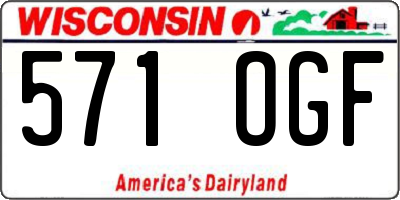 WI license plate 571OGF